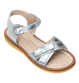 Elephantito Lili Crossed Sandal with Bow Silver