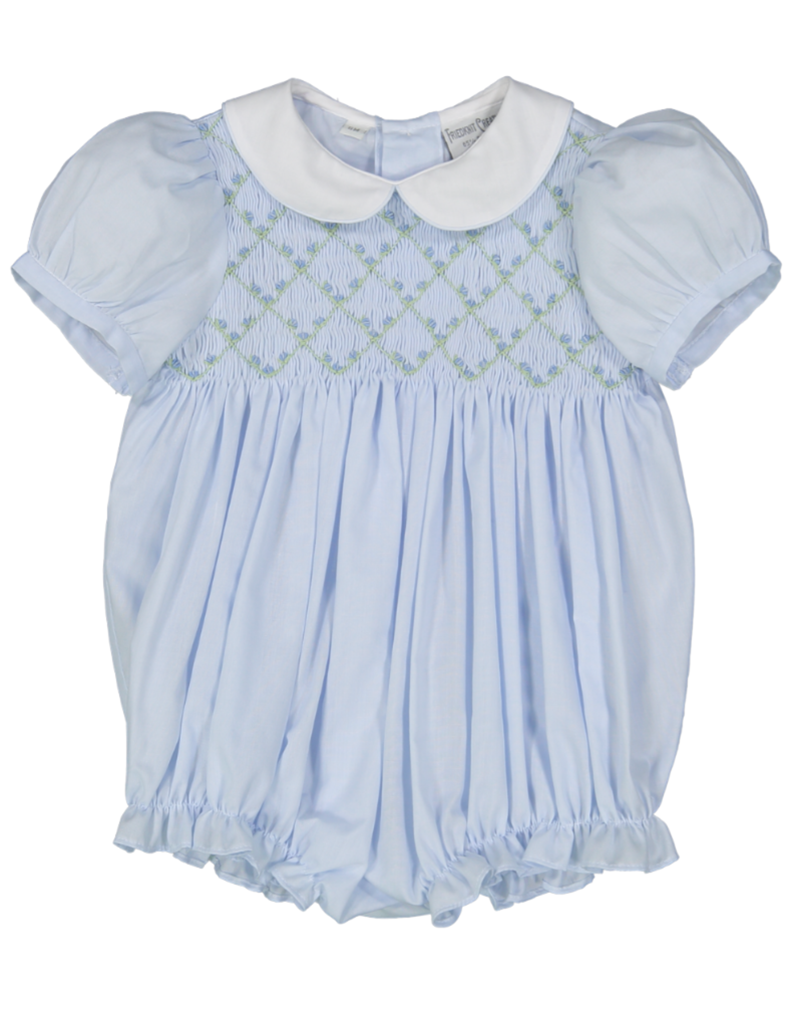 Feltman Brothers Blue Diamond Smocked Rosebud Bubble