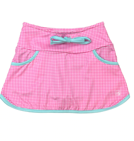 SET Tiffany Skort Hot Pink Gingham with Turquoise
