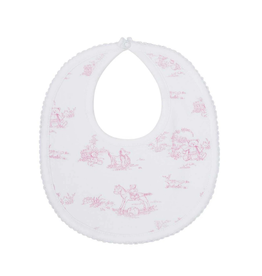 Nella Pink Toile Baby Bib