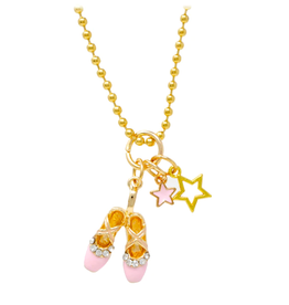 Zomi Gems Ballet Slippers & Stars Charm Necklace