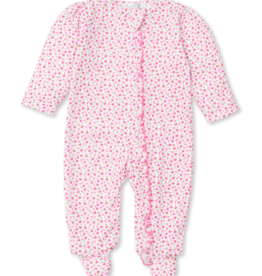 Kissy Kissy Watermelon Whimsy Floral Zippered Footie