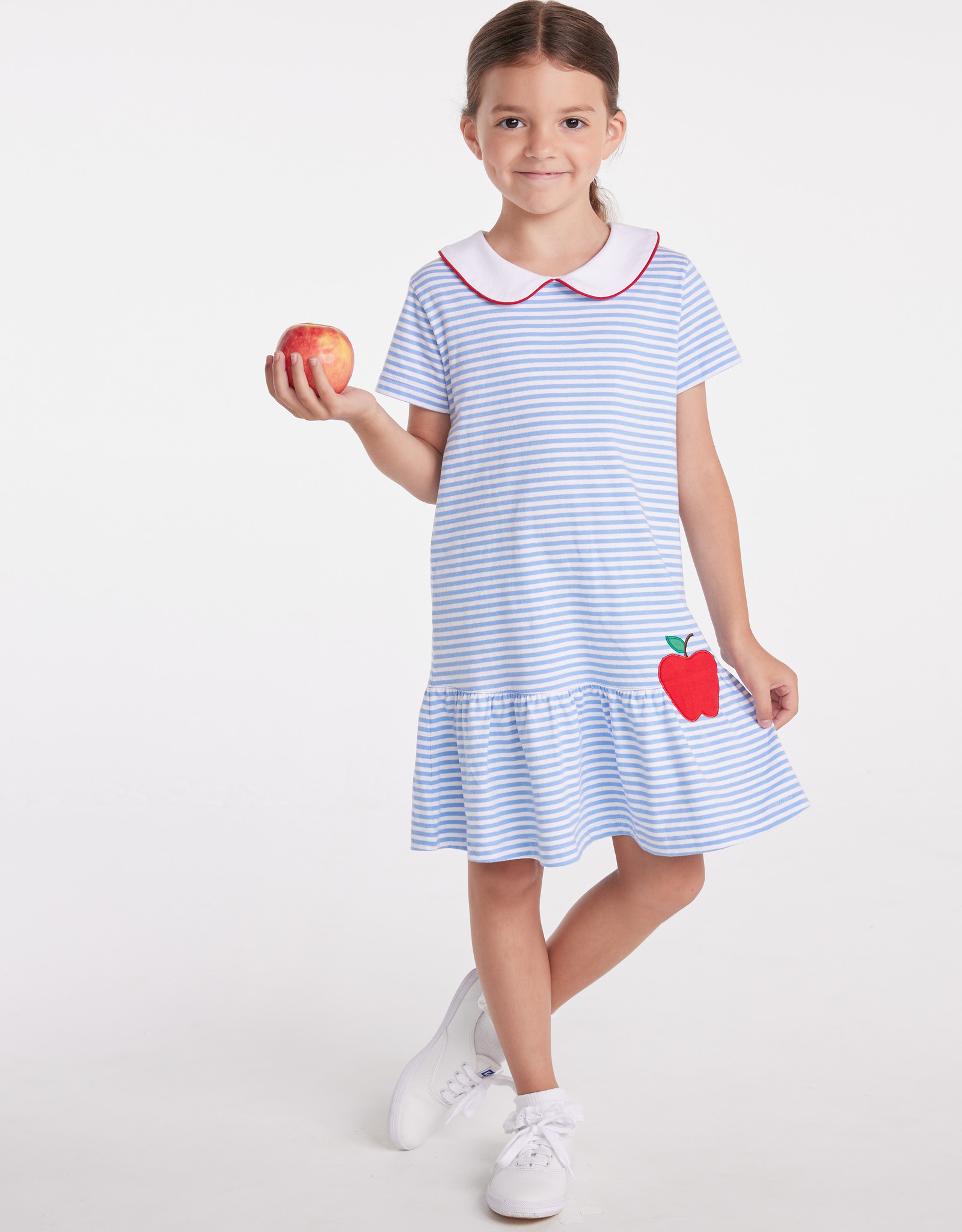 Little English Applique Chanel Dress - Apple