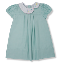 LullabySet Eloise Dress - Mint Micro Gingham