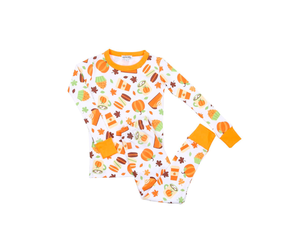 All Things Pumpkin Long Pajamas Mini Macarons Boutique