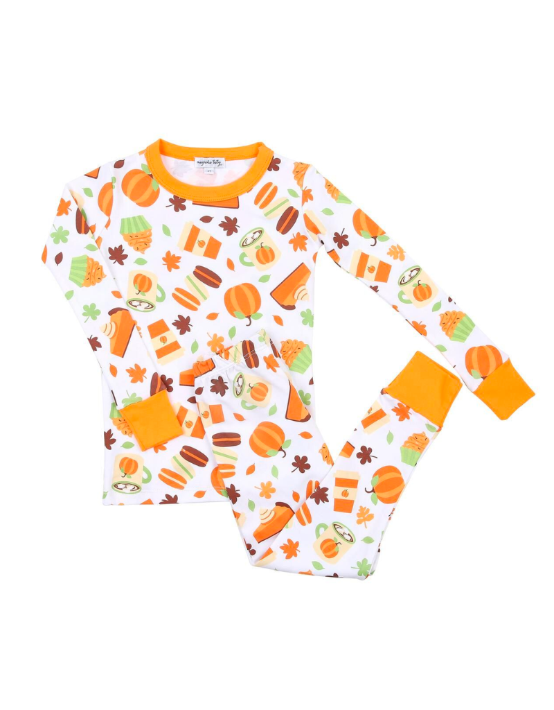 All Things Pumpkin Long Pajamas Mini Macarons Boutique