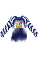 Claire and Charlie Royal Blue Stripe Knit Toolbox LS Shirt