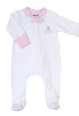 Magnolia Baby Lil' Teddies Embroidered Zipped Footie, Pink