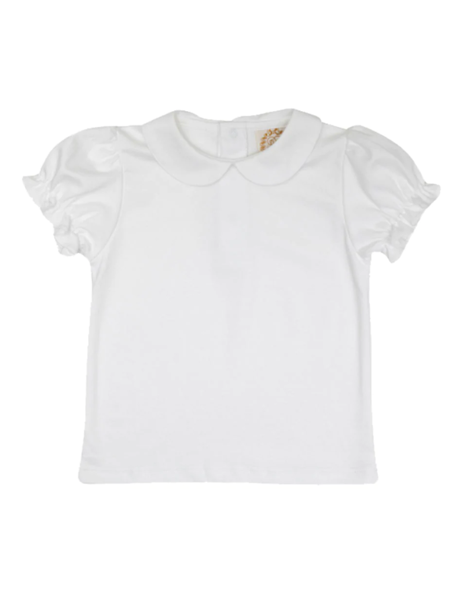The Beaufort Bonnet Company Maudes Peter Pan Collar Shirt SS, Worth Ave White