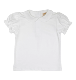 The Beaufort Bonnet Company Maudes Peter Pan Collar Shirt SS, Worth Ave White