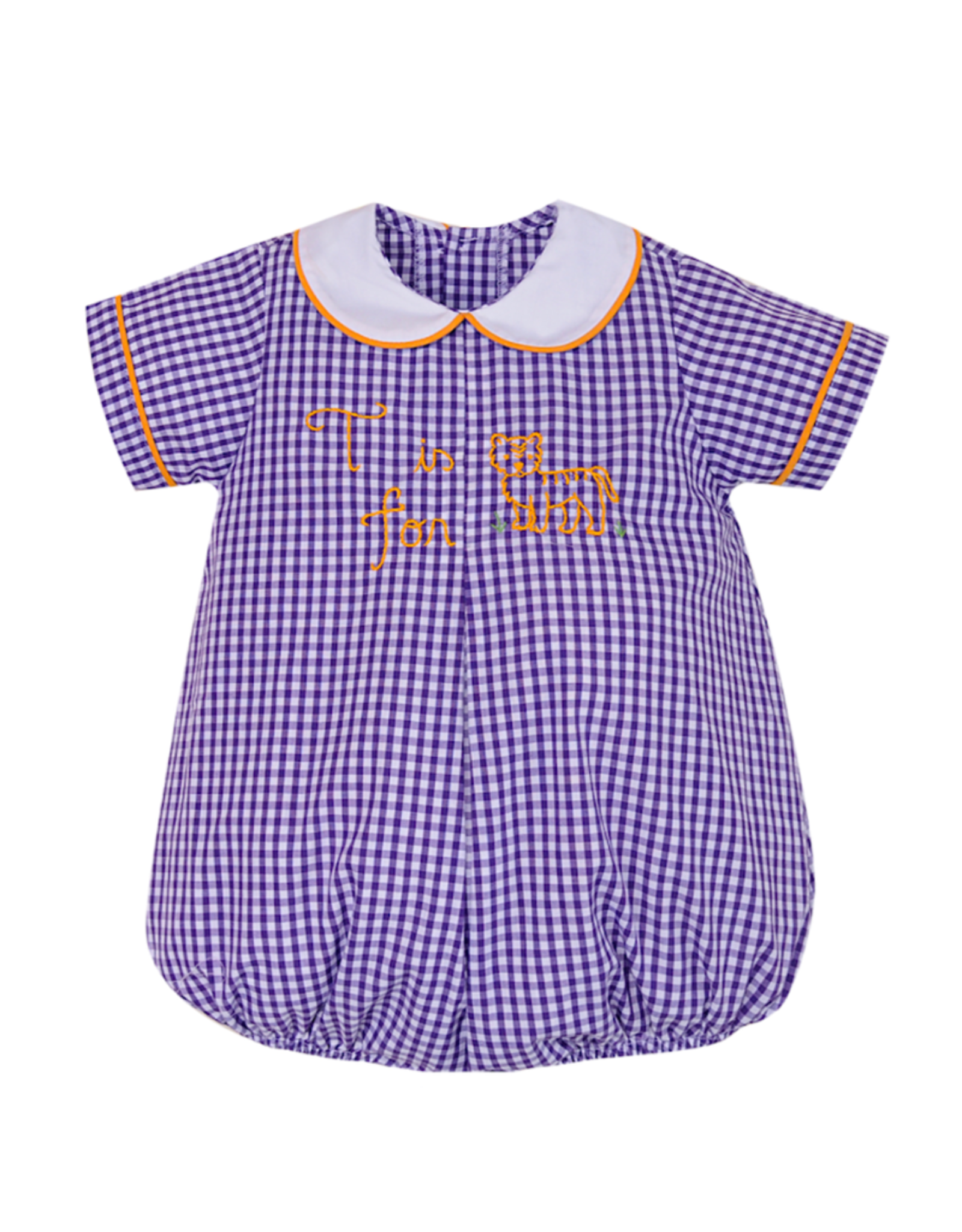 Remember Nguyen T is for Tiger Boy Bubble, Purple Gingham