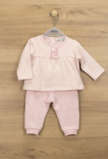 Babidu 2pc Stripe Sweater Set (61474), Rosa