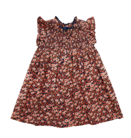 Pink Chicken Stevie Dress, Navy Ditsy Floral