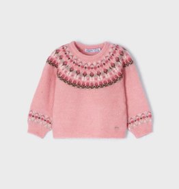 Mayoral Jacquard Pink Sweater (2314)