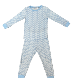 James and Lottie Blue Candy Cane Two Piece Jammie *PRESALE*