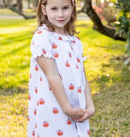 Little Louanne Pumpkin with Bow Knit Dress