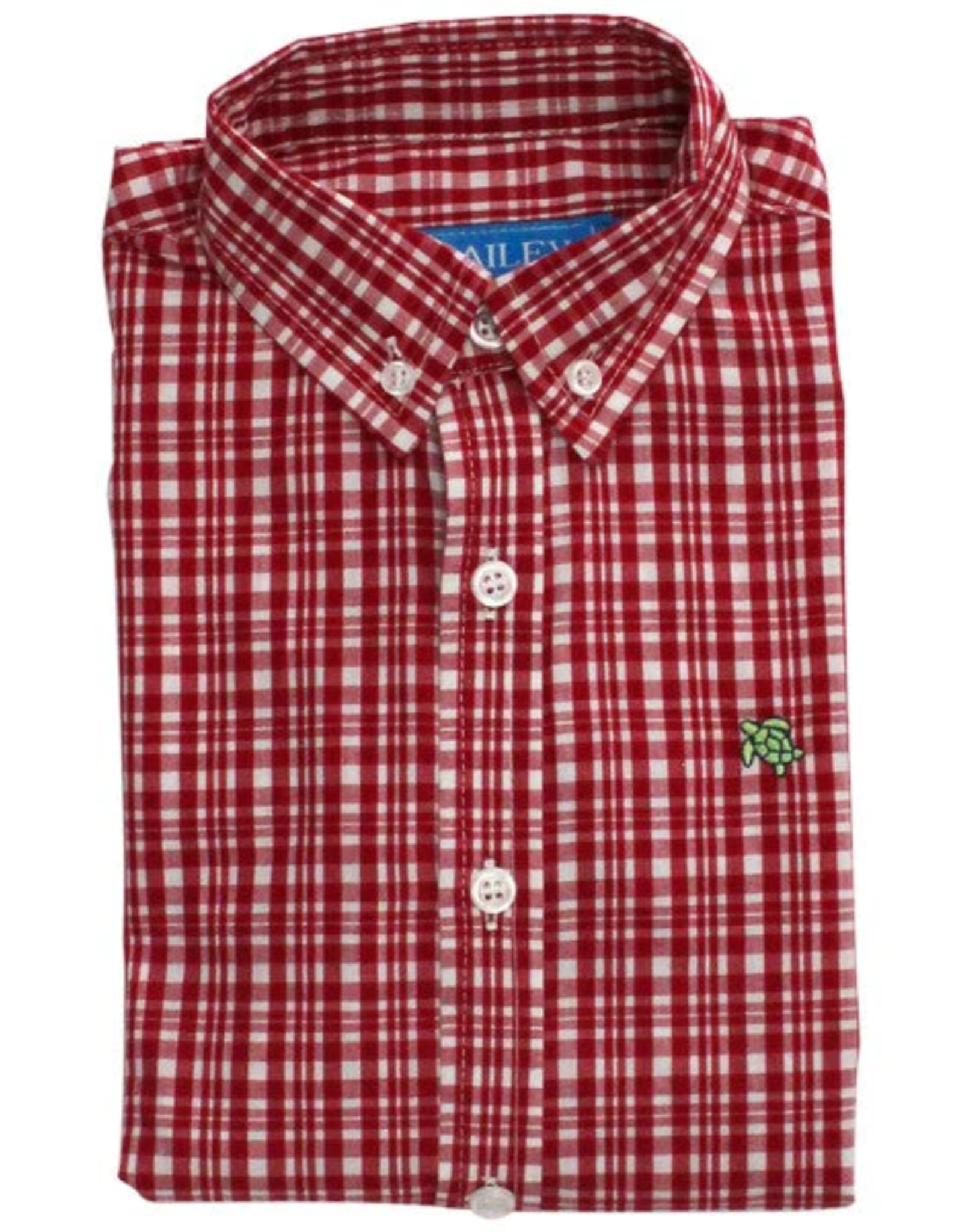 The Bailey Boys Button Down, Red Tattersall