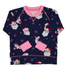 The Beaufort Bonnet Company Cassidy Comfy Crewneck, Dear Santa Navy & Pink The Beaufort Bonnet Company Cassidy Comfy Crewneck, Dear Santa Navy & Pink