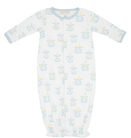 The Beaufort Bonnet Company Twinkle Twinkle 2 in 1 Gown, Candy Stripe Carousel Blue The Beaufort Bonnet Company Twinkle Twinkle 2 in 1 Gown, Candy Stripe Carousel Blue