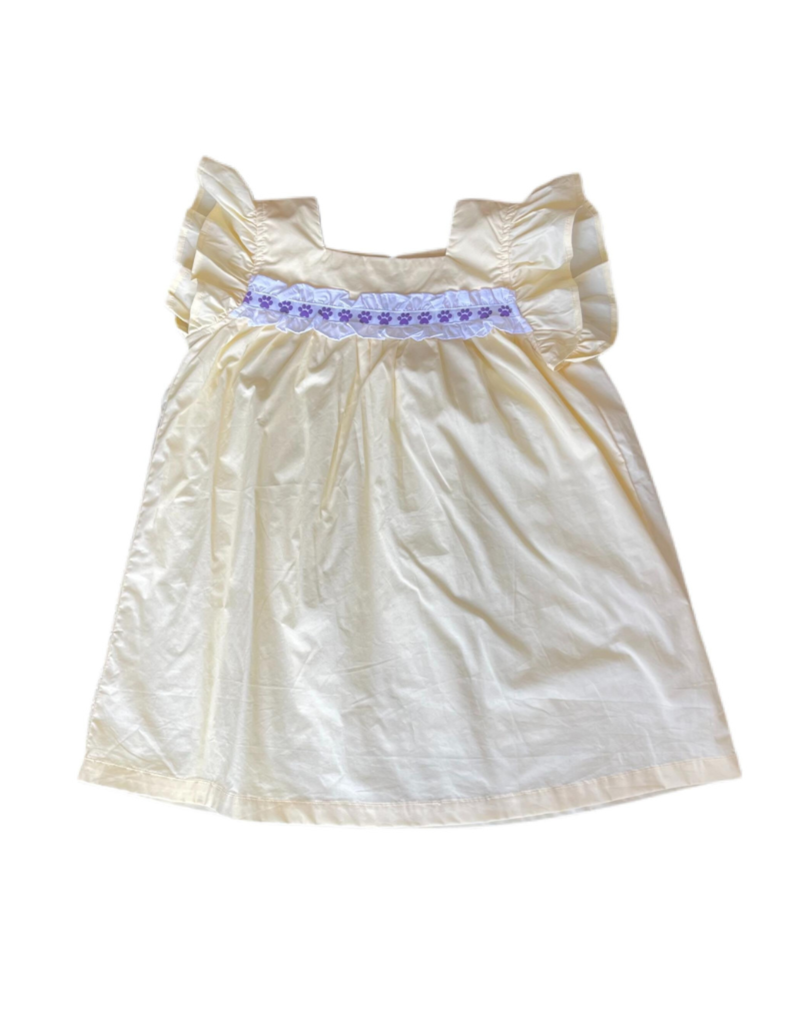 Little Louanne Paw Print Ribbon Dress