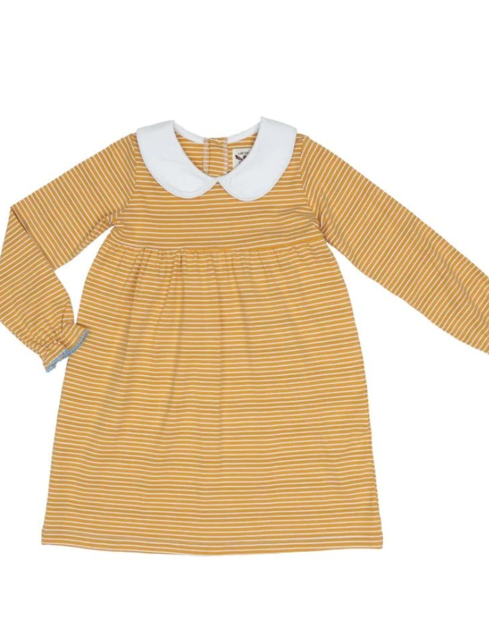 The Oaks Jane Mustard Striped Dress