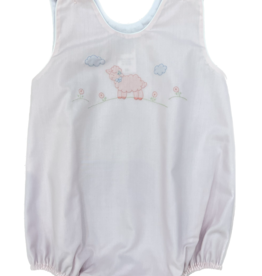 Auraluz Sleeveless Girl Bubble (626), Pink w/ Lamb Embroidery