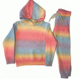 Lola and the Boys Sunset Knit Hoodie And Pants Set