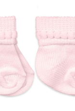 Jefferies Socks Pink Cotton Turndown 2 Pack 2655