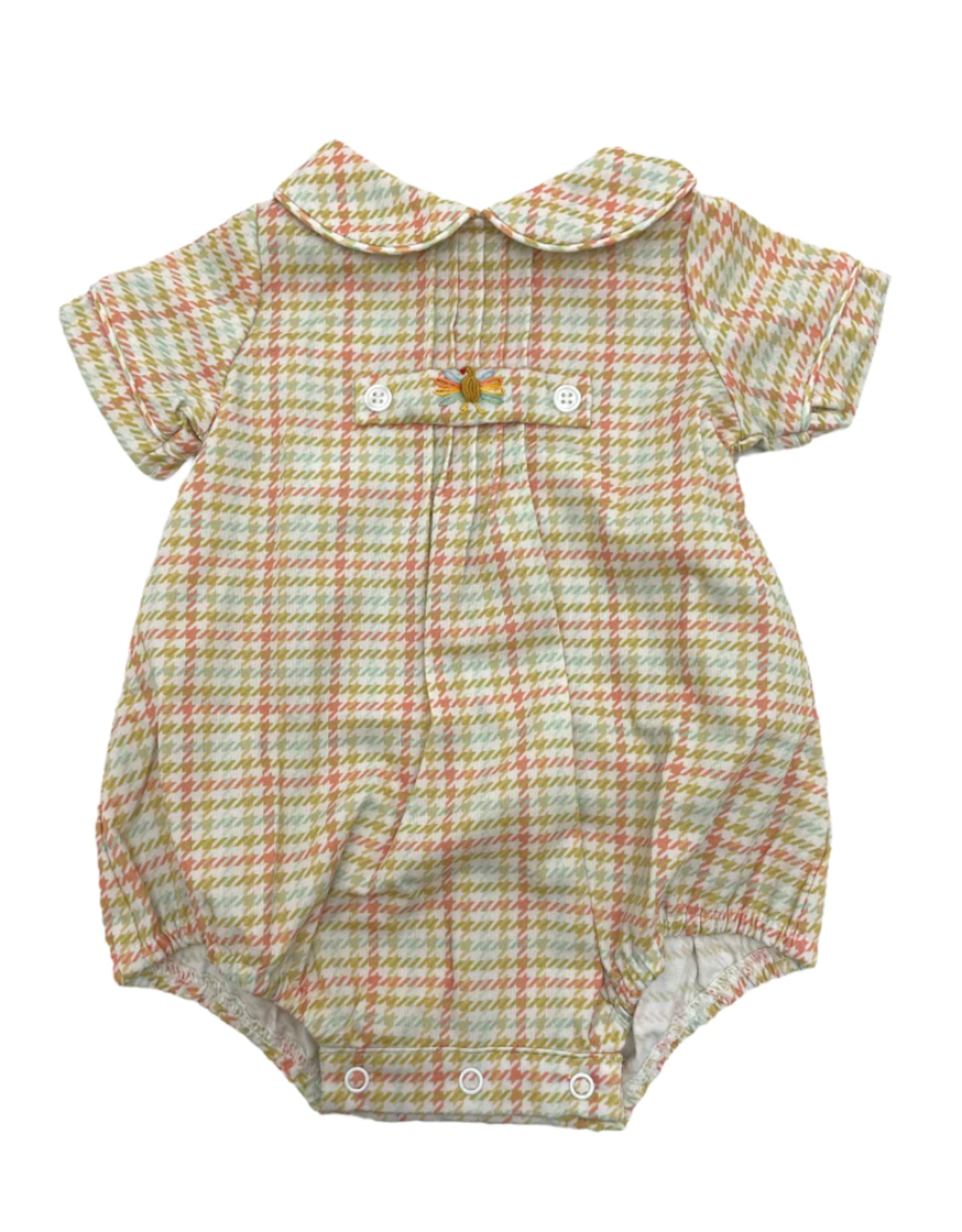 Peggy Green Anderson Bubble, Butternut Plaid with Turkey Tab, 2T