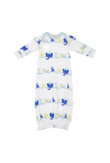 The Beaufort Bonnet Company Adorable Everyday Gown, Tuck Me In Buckhead Blue 0/3m