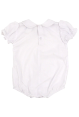 The Bailey Boys Short Sleeve White Woven Girls Peter Pan Onesie