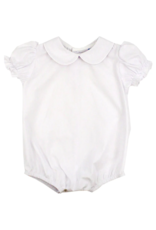 The Bailey Boys Short Sleeve White Woven Girls Peter Pan Onesie