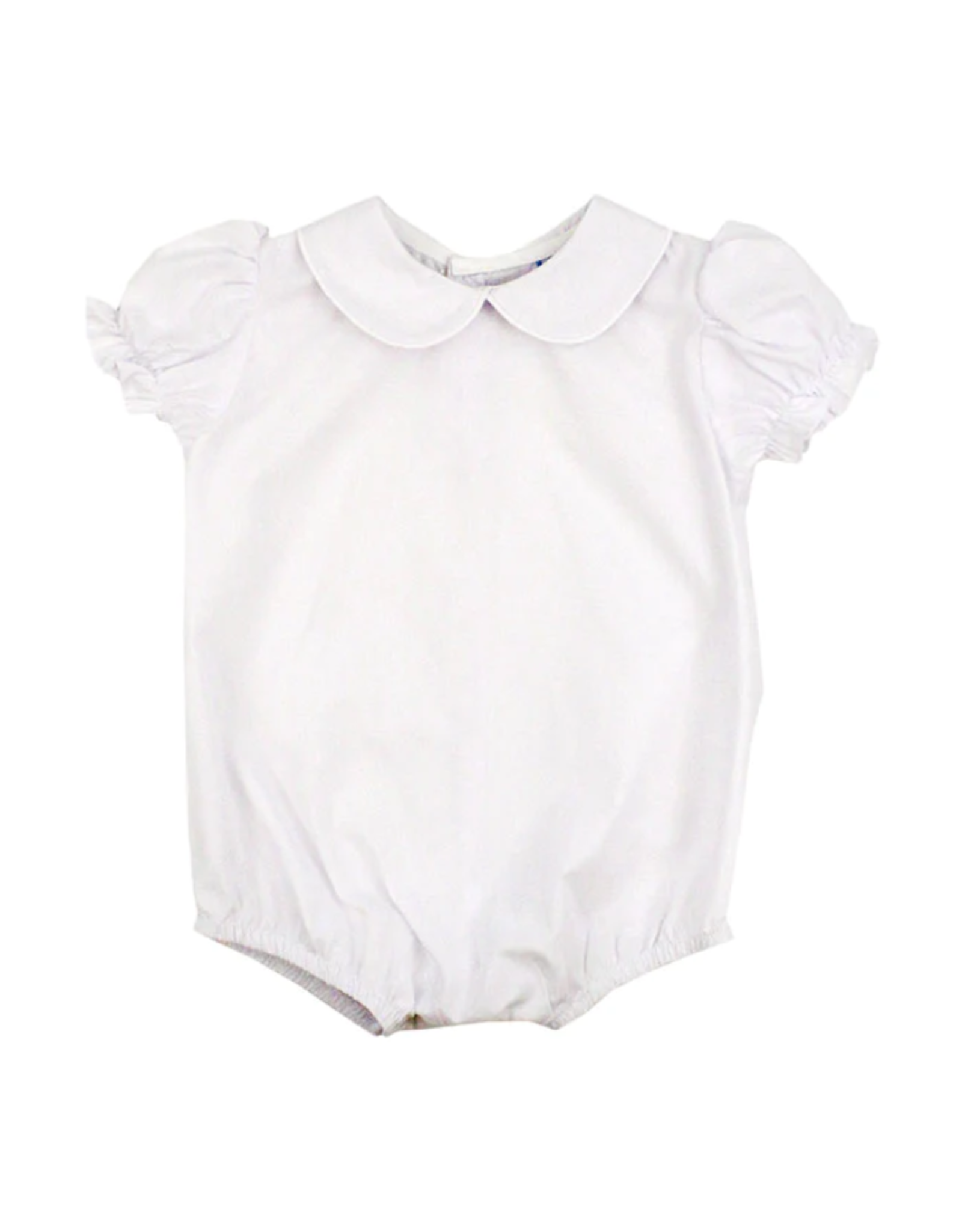 The Bailey Boys Short Sleeve White Woven Girls Peter Pan Onesie