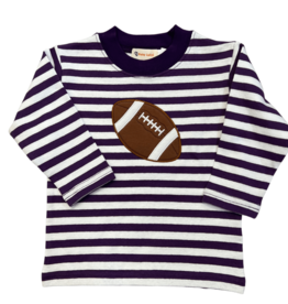 Luigi Purple Stripe Long Sleeve Tee with Football