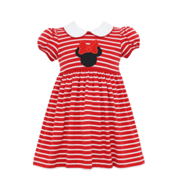 Claire and Charlie Minnie SS Red & White Knit Dress