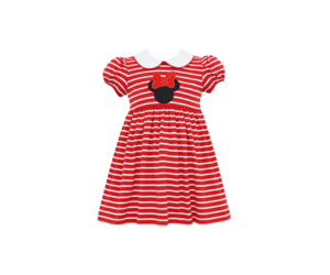 Minnie SS Red & White Knit Dress - Mini Macarons Boutique