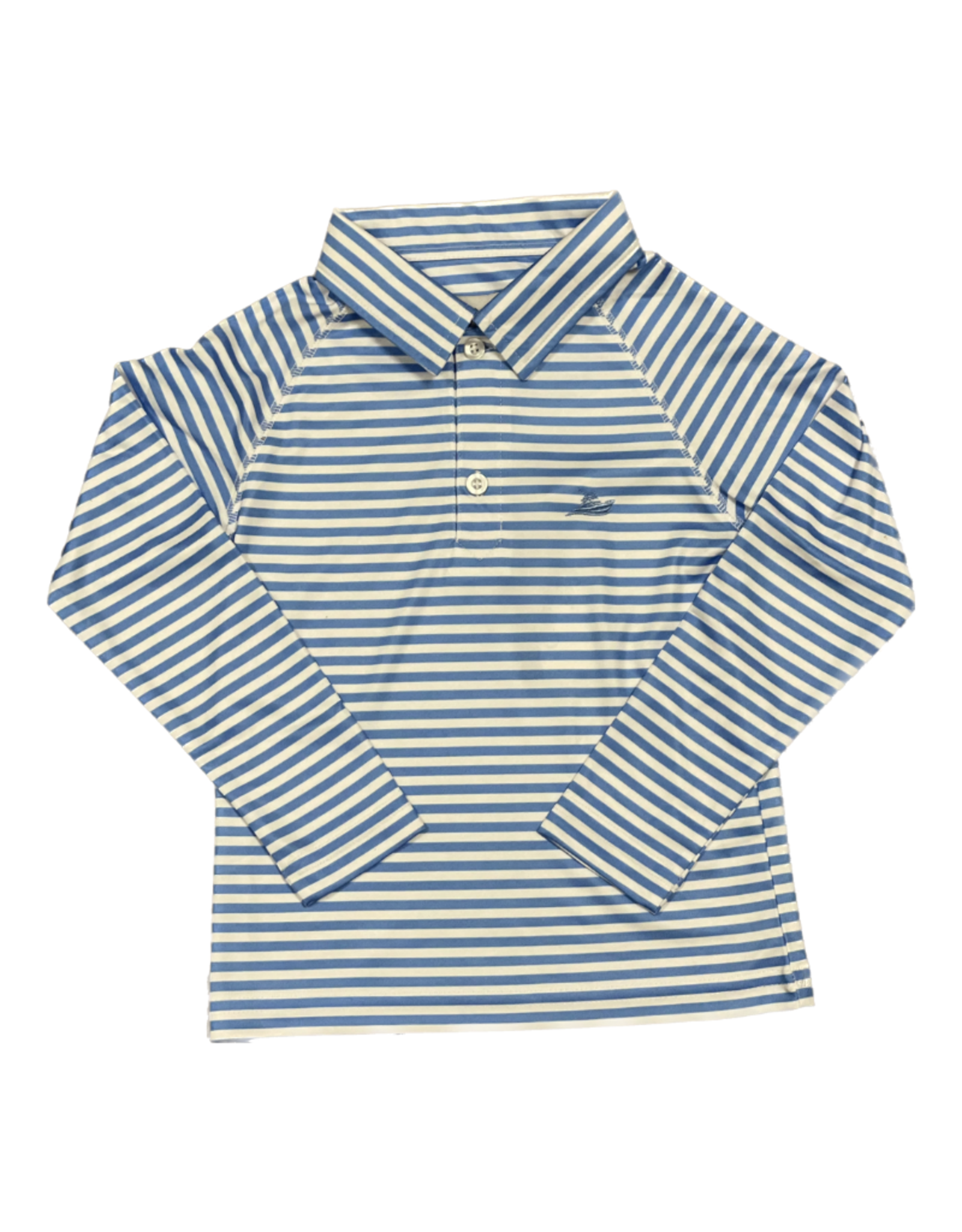 SouthBound LS Dryfit Classic Blue/White Stripe Polo
