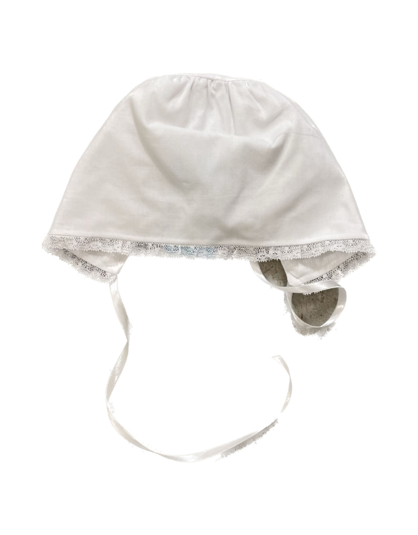 Auraluz Baby Bonnet White W/Lace