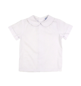 The Bailey Boys White Boys Short Sleeve Piped Shirt w/ Button Back