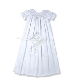 LullabySet Rosebud Daygown Set - White/Cross