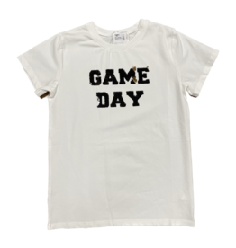 Belle Cher Black and Gold Gameday Sequin Shirt - 12