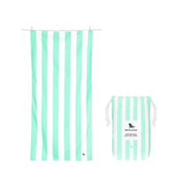 Dock & Bay Narrabeen Green Cabana Striped Quick Dry Towel L (63x35)