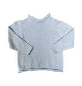 A Soft Idea Jersey Rollneck Sweater Blue