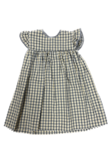 Lulu Bebe LLC Black and Gold Plaid Dress with Bow