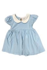 Cotton Candy Blue Knit Proper Dress