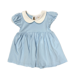 Cotton Candy Blue Knit Proper Dress