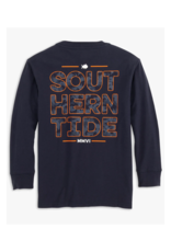 Southern Tide LS ST Camo Stack Tee True Navy