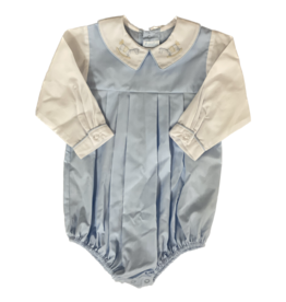 Auraluz LS Blue Pleated Bubble w/ Rocking Horse Emb Collar (7607)