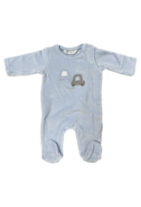 Mayoral 2.627 Velour Onesie  Blue Cars