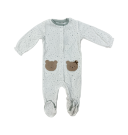 Mayoral 2.613 Velour Onesie White Dot Teddy